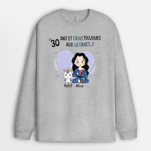 Manches Longues 18 Ans Et Crois Toujours Aux Licornes Personnalise Manches Longues 18 Ans Et Crois Toujours Aux Licornes Personnalise