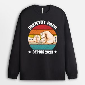 Manches Longues Bientot Papa Personnalise Manches Longues Bientot Papa Personnalise