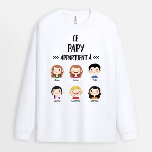 Manches Longues Ce Papi Appartient A Visage D’enfants Personnalise Manches Longues Ce Papi Appartient A Visage D’enfants Personnalise