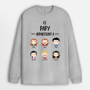 Manches Longues Ce Papi Appartient A Visage D’enfants Personnalise Manches Longues Ce Papi Appartient A Visage D’enfants Personnalise