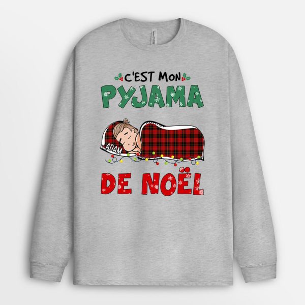 Manches Longues C’est Mon Pyjama De Noel Personnalise