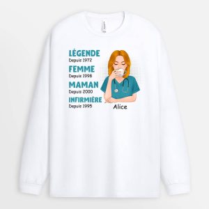 Manches Longues Epouse Maman Mamie Infirmiere Geniale Personnalise Manches Longues Epouse Maman Mamie Infirmiere Geniale Personnalise
