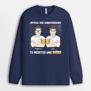 Manches Longues Joyeux Anniversaire De 50 Ans Tu Merites Une Biere Personnalise