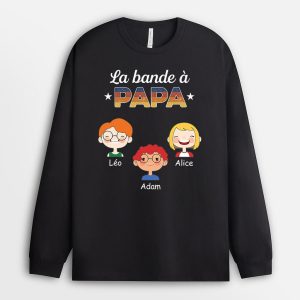 Manches Longues La Bande a Papa Papi Sombre Personnalise Manches Longues La Bande a Papa Papi Sombre Personnalise