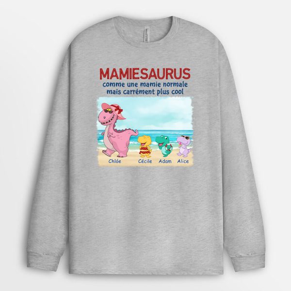 Manches Longues Mamansaurus Mamiesaurus La Plage Personnalise