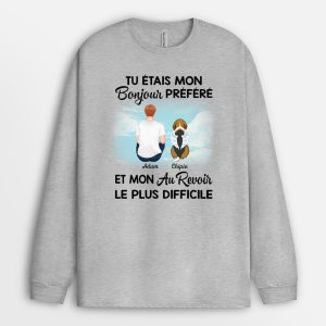 Manches Longues Mon Bonjour Prefere et Mon Au Revoir Le Plus Difficile Papa Chien Personnalise Manches Longues Mon Bonjour Prefere et Mon Au Revoir Le Plus Difficile Papa Chien Personnalise