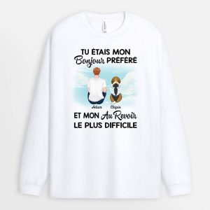 Manches Longues Mon Bonjour Prefere et Mon Au Revoir Le Plus Difficile Papa Chien Personnalise Manches Longues Mon Bonjour Prefere et Mon Au Revoir Le Plus Difficile Papa Chien Personnalise