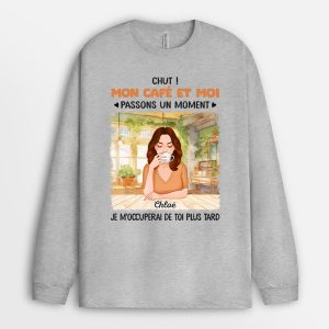 Manches Longues Mon Cafe Et Moi Personnalise Manches Longues Mon Cafe Et Moi Personnalise