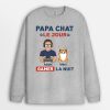 Manches Longues Papa Chat Le Jour Gamer La Nuit Personnalise