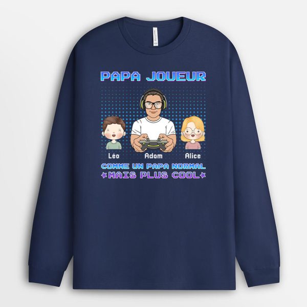 Manches Longues Papa Joueur Personnalise