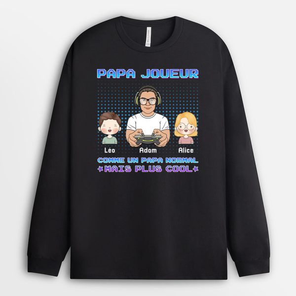 Manches Longues Papa Joueur Personnalise