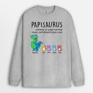 Manches Longues Papisaurus Papasaurus Cool de Petits Dinosaures Personnalise Manches Longues Papisaurus Papasaurus Cool de Petits Dinosaures Personnalise