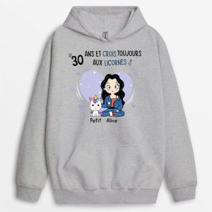 Sweat a Capuche 21 Ans Et Crois Toujours Aux Licornes Personnalise