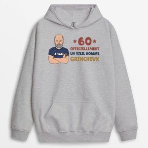 Sweat a Capuche 70 Officiellement Un Vieil Homme Grincheux Personnalise
