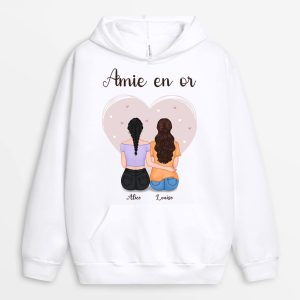 Sweat a Capuche Amie En Or Personnalise Sweat a Capuche Amie En Or Personnalise