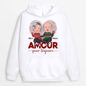 Sweat a Capuche Amour Pour Toujours Personnalise
