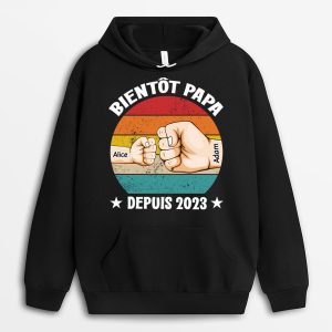 Sweat a Capuche Bientot Papa Personnalise Sweat a Capuche Bientot Papa Personnalise