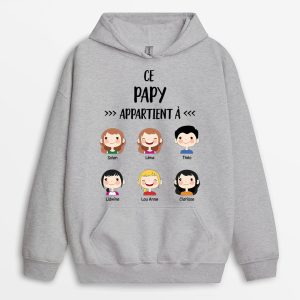 Sweat a Capuche Ce Papi Appartient A Visage D’enfants Personnalise