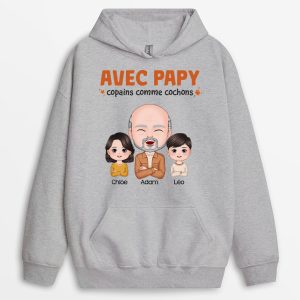 Sweat a Capuche Copains Comme Cochons Avec Papa Personnalise
