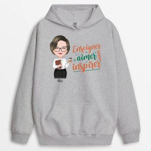 Sweat a Capuche Enseigner Aimer Inspirer Personnalise