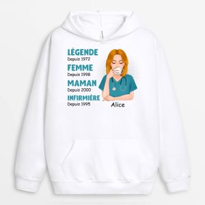 Sweat a Capuche Epouse Maman Mamie Infirmiere Geniale Personnalise Sweat a Capuche Epouse Maman Mamie Infirmiere Geniale Personnalise