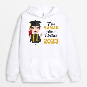 Sweat a Capuche Fiere Maman Fier Papa D’un Diploma Personnalise Sweat a Capuche Fiere Maman Fier Papa D’un Diploma Personnalise