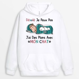 Sweat a Capuche J’ai Des Plans Avec Mon Chat Personnalise Sweat a Capuche J’ai Des Plans Avec Mon Chat Personnalise