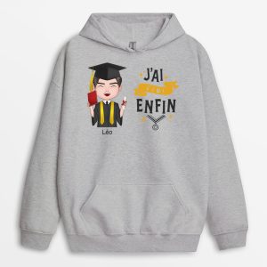 Sweat a Capuche J’ai Fini, Enfin Personnalise