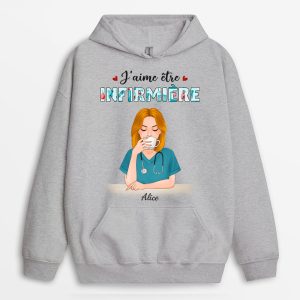 Sweat a Capuche J’aime Etre Infirmiere Personnalise Sweat a Capuche J’aime Etre Infirmiere Personnalise