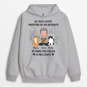 Sweat a Capuche Je Veux Juste Profiter De Ma Retraite Et Faire Des Calins A Mon Chat Personnalise Sweat a Capuche Je Veux Juste Profiter De Ma Retraite Et Faire Des Calins A Mon Chat Personnalise