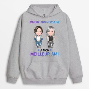 Sweat a Capuche Joyeux Anniversaire A Meilleure Amie Personnalise Sweat a Capuche Joyeux Anniversaire A Meilleure Amie Personnalise