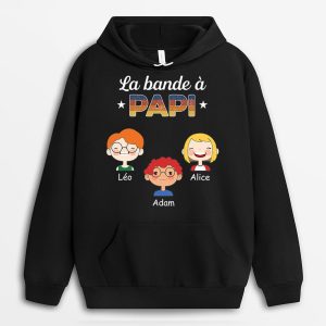 Sweat a Capuche La Bande a Papa Papi Sombre Personnalise 3