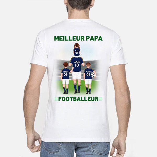 Sweat a Capuche Le Meilleur Papa Footballeur De Tous Les Temps Personnalise