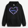Sweat a Capuche Le coeur de Mamie Maman Mains Colorees Personnalise