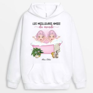 Sweat a Capuche Les Meilleures Amies Du Monde Personnalise Sweat a Capuche Les Meilleures Amies Du Monde Personnalise