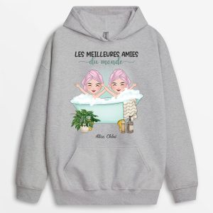 Sweat a Capuche Les Meilleures Amies Du Monde Personnalise Sweat a Capuche Les Meilleures Amies Du Monde Personnalise