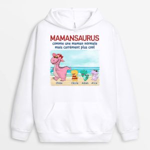 Sweat a Capuche Mamansaurus Mamiesaurus La Plage Personnalise Sweat a Capuche Mamansaurus Mamiesaurus La Plage Personnalise
