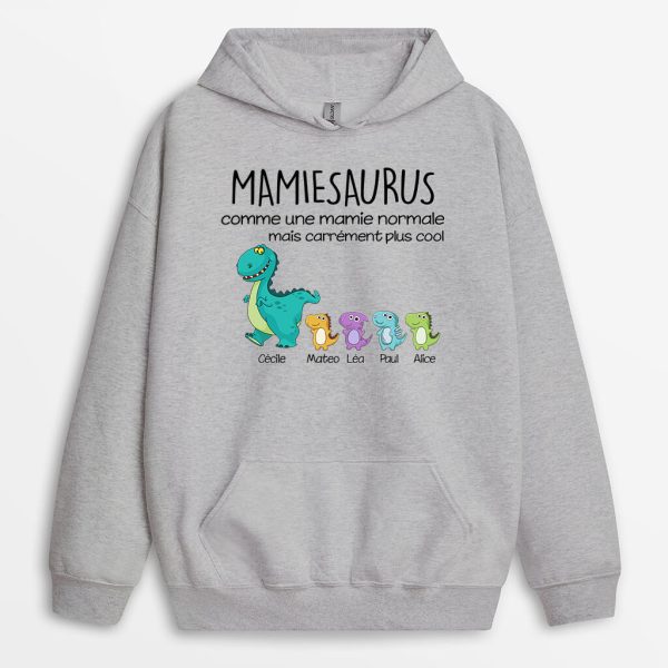 Sweat a Capuche Mamiesaurus Mamansaurus Plus Cool Marche Personnalise