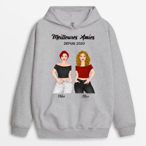 Sweat a Capuche Meilleures Amies Personnalise Sweat a Capuche Meilleures Amies Personnalise