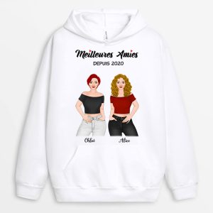 Sweat a Capuche Meilleures Amies Personnalise
