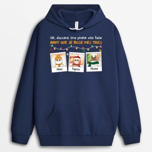 Sweat a Capuche Mes Chats Sont Accros Aux Photos De Noel Personnalise 1 Sweat a Capuche Mes Chats Sont Accros Aux Photos De Nol Personnalise 2