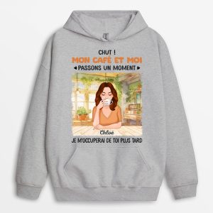 Sweat a Capuche Mon Cafe Et Moi Personnalise Sweat a Capuche Mon Cafe Et Moi Personnalise