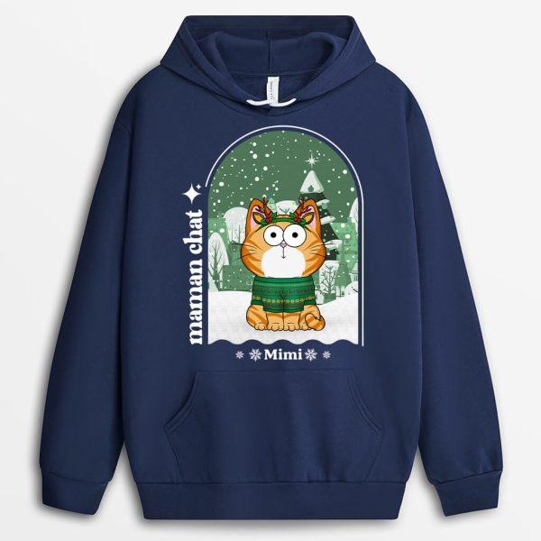 Sweat a Capuche Papa ChatMaman Chat Personnalise