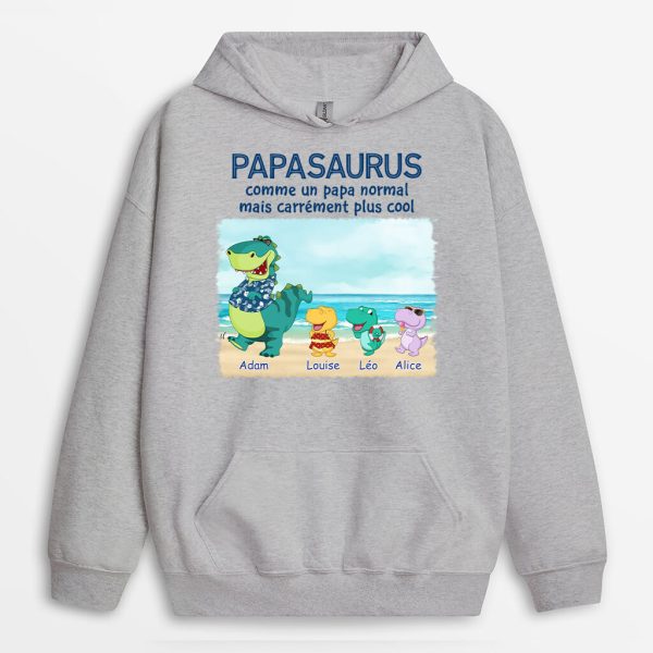 Sweat a Capuche Papasaurus Papisaurus La Plage Personnalise