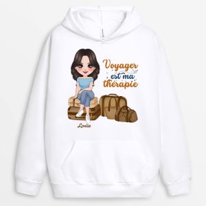 Sweat a Capuche Voyager Est Ma Thrapie Personnalise 1
