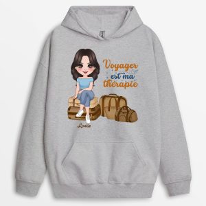 Sweat a Capuche Voyager Est Ma Therapie Personnalise 1 Sweat a Capuche Voyager Est Ma Thrapie Personnalise 2