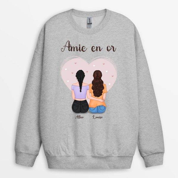 Sweat-shirt Amie En Or Personnalise