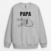 Sweat-shirt Bosse De Poing de Papa Papi Enfants Personnalise