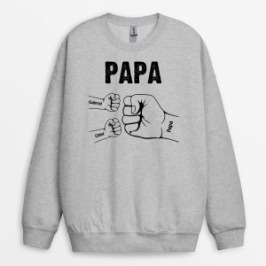 Sweat-shirt Bosse De Poing de Papa Papi Enfants Personnalise Sweat-shirt Bosse De Poing de Papa Papi Enfants Personnalise