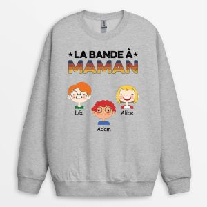 Sweat-shirt La Bande a Mamie Maman Clair Personnalise Sweat-shirt La Bande a Mamie Maman Clair Personnalise